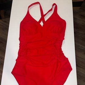 Red bathing suit